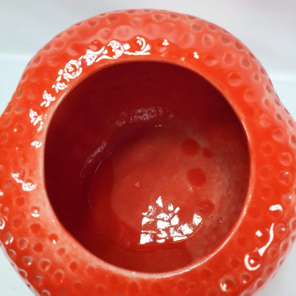 Marcia of California Strawberry Cookie Jar Red Vintage MCM Ceramic‎ USA
